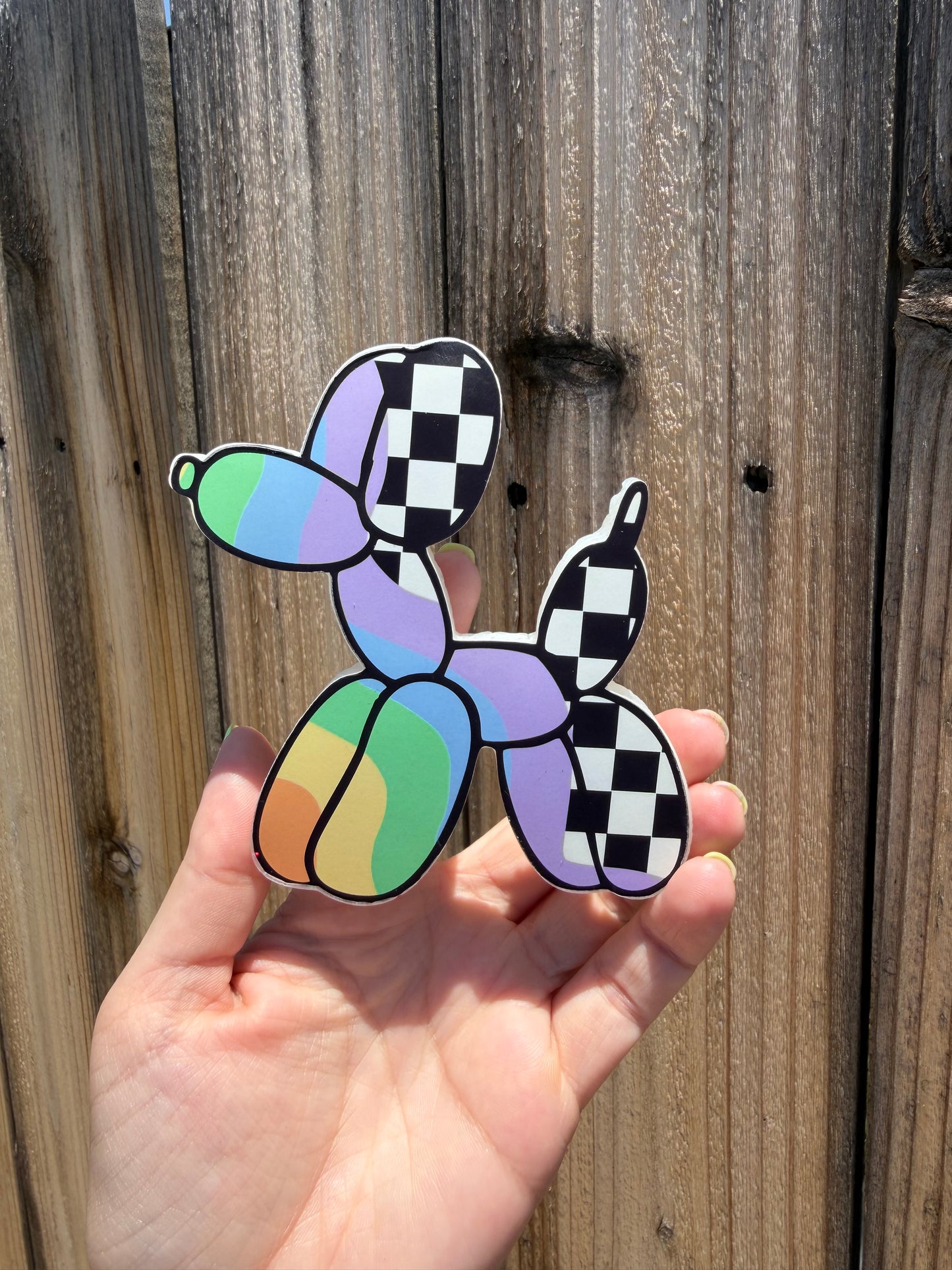 Rainbow Balloon Dog — Strawberry Leather