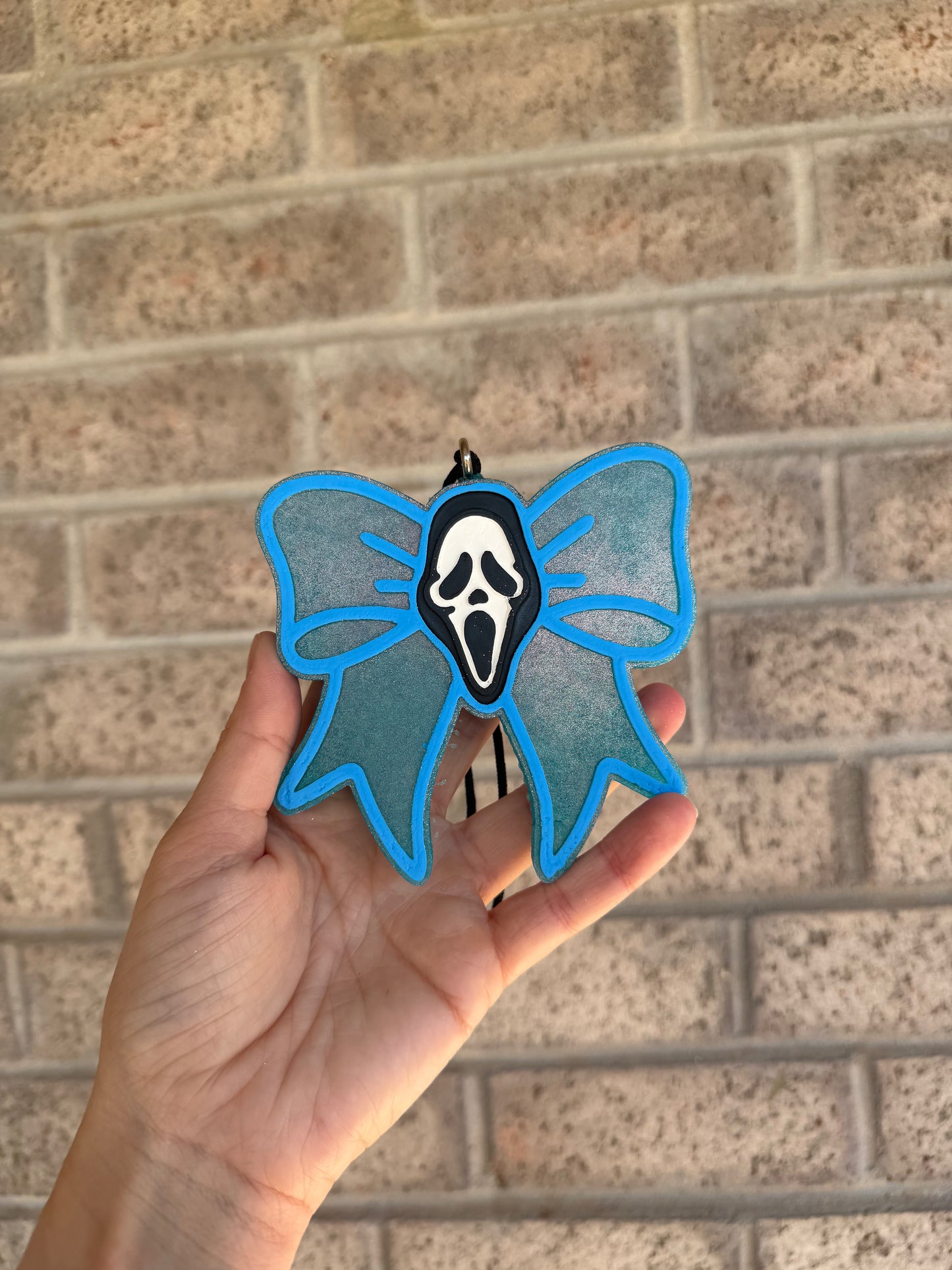 Ghost Face Blue Bow — Pumpkin Apple